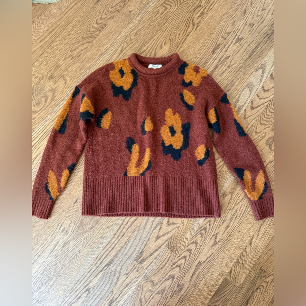 Madewell big leopard print sweater.